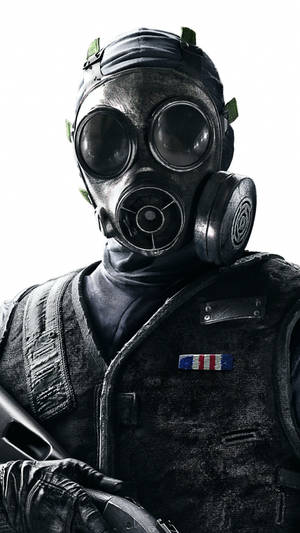 Rainbow Six Siege Thatcher Gas Mask Iphone Wallpaper