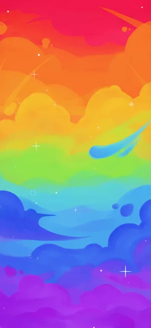 Rainbow Sky Wallpaper - Wallpapers For Iphone Wallpaper