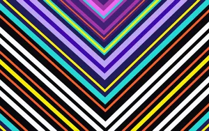 Rainbow Stripes Forming V-shape Wallpaper