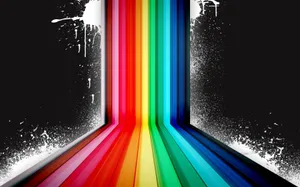 Rainbow Vented Lines Wallpaper
