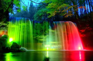 Rainbow Waterfalls. Wallpaper