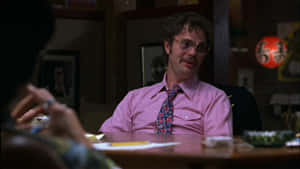 Rainn Wilson Smiles Brightly While Looking Toward The Camera Wallpaper