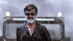 Rajinikanth Under The Rain Wallpaper