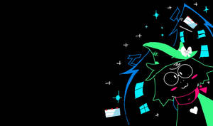 Ralsei In Neon Lights Wallpaper