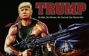 Rambo Trump Poster Wallpaper