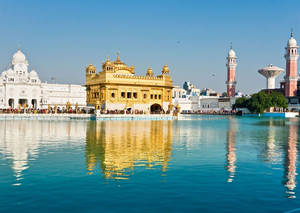 Ramgarhia Bunga Towers With Golden Temple Hd Wallpaper