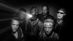 Rammstein Band Members Dramatic Lighting Wallpaper