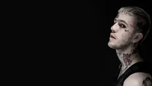 Rapper Lil Peep In Black Wallpaper