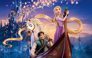 Rapunzel Starts A New Life In Her Magical Kingdom Wallpaper