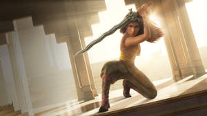 Raya And The Last Dragon Hero Sword Fight Wallpaper