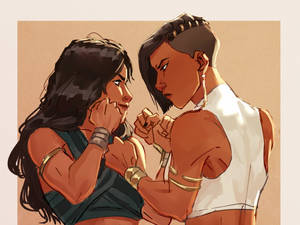 Raya And The Last Dragon Raya Vs Namaari Art Wallpaper