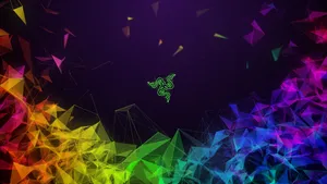 Razer Laptop Rainbow Triangles Wallpaper