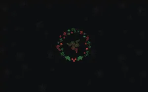 Razer Logo In Christmas Wreath 4k Wallpaper