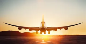 Ready For Take-off – An Airplane Begins Its Journey Wallpaper