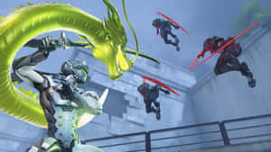 Ready Your Shuriken And Jump Into The Action With Genji 4k Wallpaper