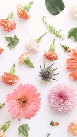 Real Flowers Pattern Cute Floral Wallpaper