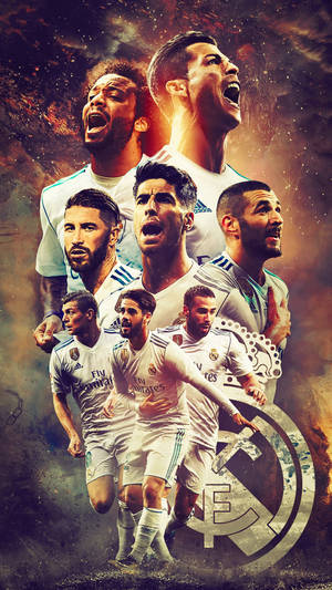 Real Madrid Football Team Iphone Wallpaper