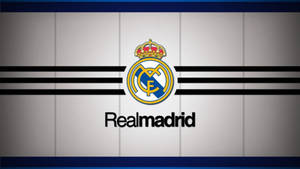 Real Madrid Logo In Checkered Wallpaper
