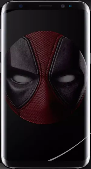 Realistic Deadpool Logo Phone Wallpaper