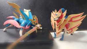 Realistic Zacian And Zamazenta Pokemon Wallpaper