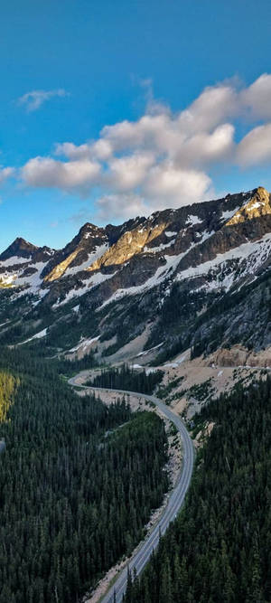 Realme 7 Pro Mountain Road Wallpaper