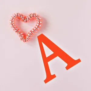 Red A With Heart Name Wallpaper