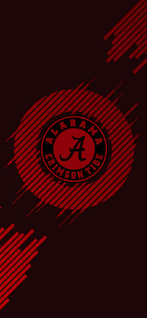 Red Aesthetic Alabama Football Logo Design Wallpaper