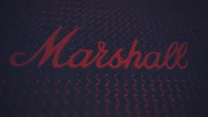 Red Aesthetic Marshall Logo Wallpaper