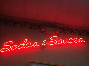 Red Aesthetic Neon Sodas & Sauces Wallpaper