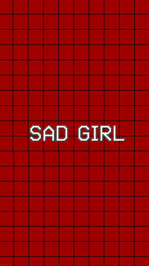 Red Aesthetic Sad Girl Text Wallpaper