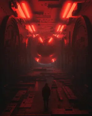Red Aesthetic Theme Cyberpunk Wallpaper