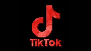 Red Aesthetic Tiktok Logo Wallpaper