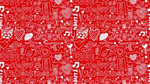 Red Aesthetic Valentine's Imagery For Computer Wallpaper