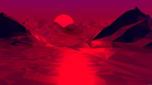 Red Aesthetic Vaporwave Art Wallpaper