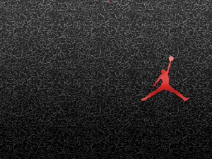 Red Air Jordan Basketball Logo Wallpaper