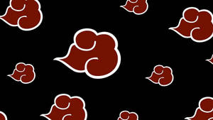 Red Akatsuki Cloud Logo Wallpaper