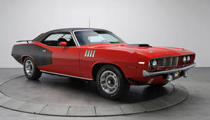 Red And Black 1971 Plymouth Hemi Cuda Wallpaper