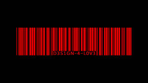 Red And Black Bar Code Wallpaper