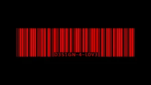 Red And Black Bar Code Wallpaper