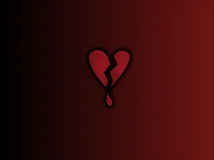 Red And Black Broken Heart Wallpaper