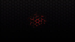 Red And Black Hexagonal Cell Wallpaper