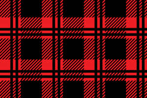 Red And Black Plaid Pattern Wallpaper