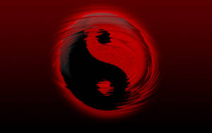 Red And Black Yin Yang Art Wallpaper