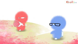 Red And Blue Bird Cute Computer Wallpaper