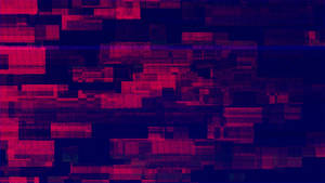 Red And Blue Glitch Pixel Art Wallpaper