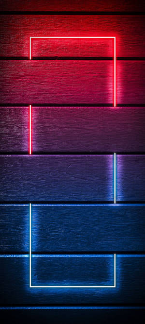 Red And Blue Neon Light Wall Wallpaper