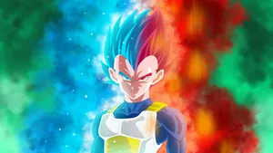 Red And Blue Vegeta Wallpaper