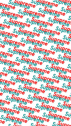 Red And Teal Supreme Wallpaper