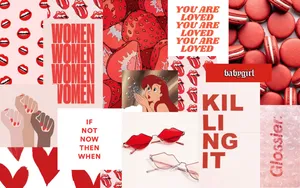 Red And White - Aesthetic Simplicity Wallpaper