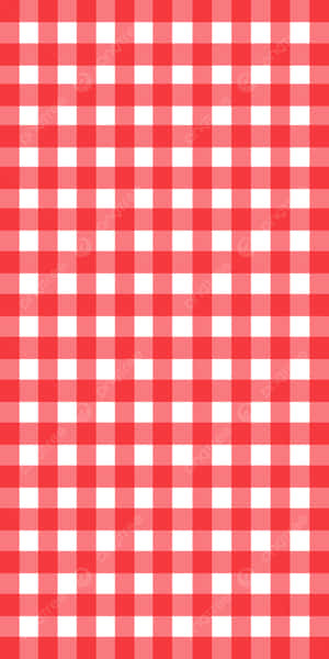 Red And White Gingham Tablecloth Wallpaper